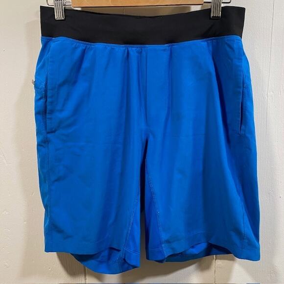 Lululemon Royal Blue Shorts Athletic Drawstring Elastic Waist Pockets Mens Small - Picture 1 of 9